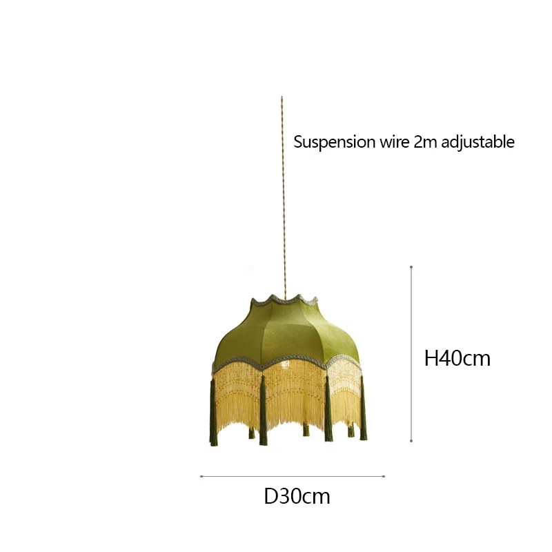 ChâteauLumière Franse Retro Koper & Stoffen Kwast Chandelier