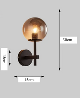 LumiNord – Nordic Moderne LED Wandlamp met Glazen Lichtbol