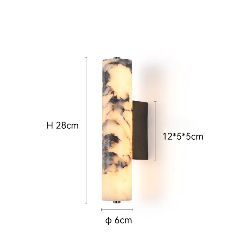 Italian Style LED Wandlamp | Zwart Marmer & Natuursteen | Luxe Modern