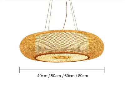 BambuLoom Grace: Handgemaakte Bamboe Rieten Hanglamp
