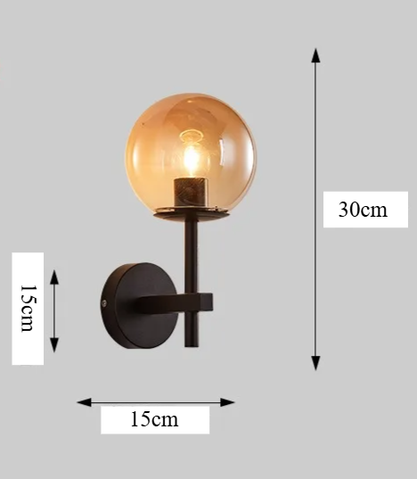 LumiNord – Nordic Moderne LED Wandlamp met Glazen Lichtbol