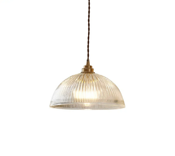 AuroraLuxe LED Hanglamp – Koper & Glas Design voor Moderne Interieurs