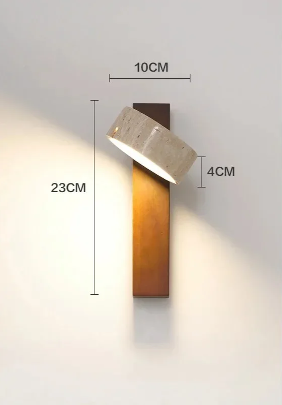 AureaCave Wabi-Sabi Travertin Wandlamp