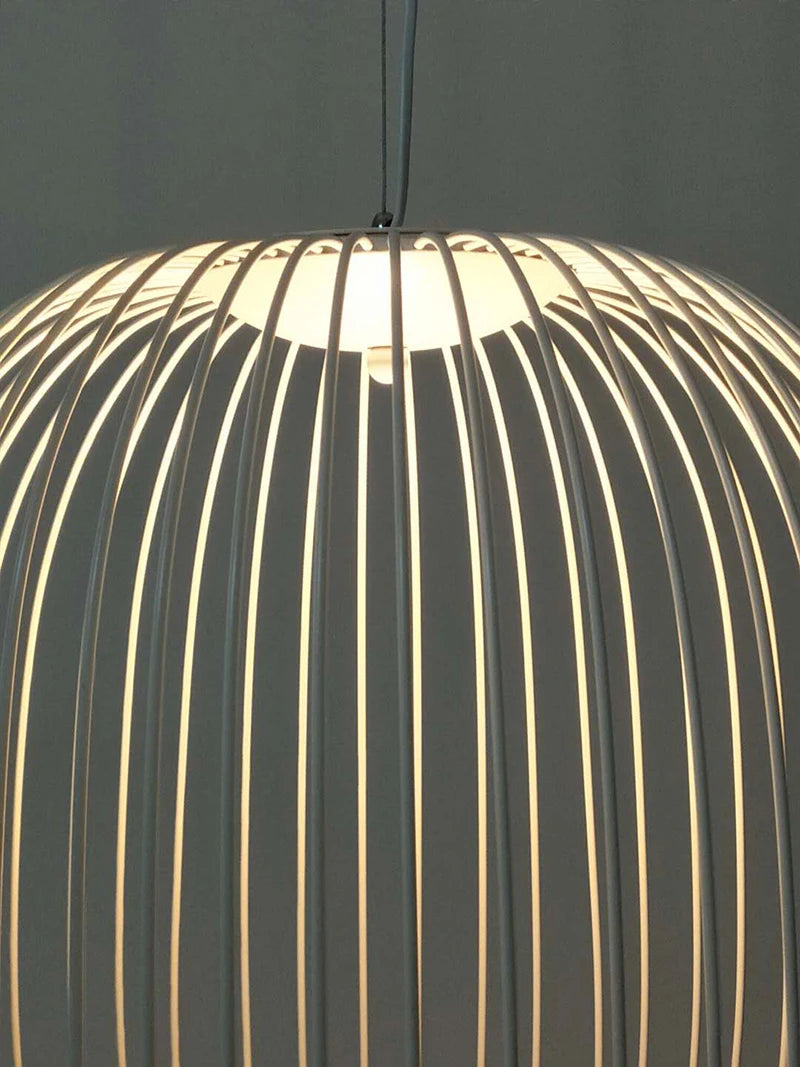 Moderne Italiaanse Spokes Hanglamp LED Metaal Kooi Design – Zwart