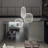 Moderne Italiaanse Spokes Hanglamp LED Metaal Kooi Design – Zwart