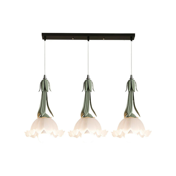 Glazen Hanglamp In De Vorm Van Een Bloem