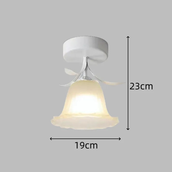 Eenvoudige Tiffany Plafondlamp Met Minibloemen