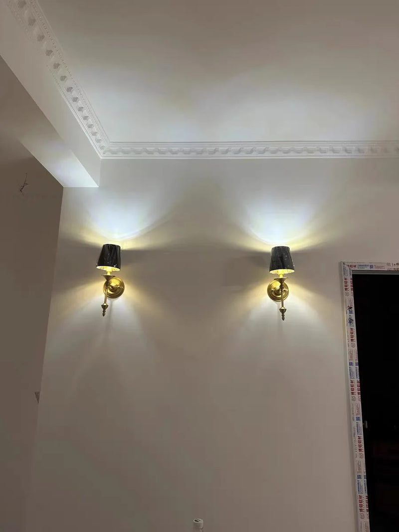 Vintage Wandlamp  E27 Zwart/Wit Voor Slaapkamer & Woonkamer