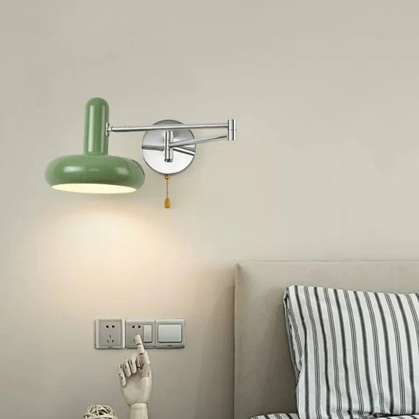 Nordic LED Wandlamp Milky Green – Moderne Wand Sconce met Trekschakelaar