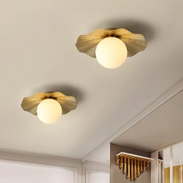 Gouden Plafondlamp – Lotusblad Design LED G9 Ø25/35cm