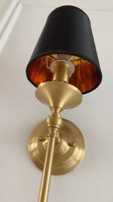 Vintage Wandlamp  E27 Zwart/Wit Voor Slaapkamer & Woonkamer