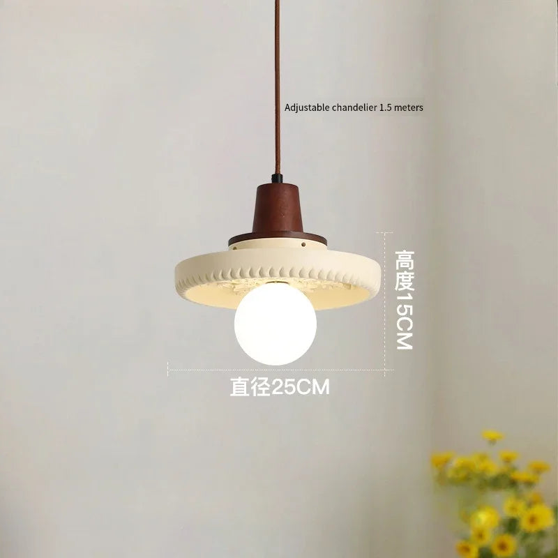 Antieke Hanglamp Resin – Retro Bloemen Design, E27, Franse Stijl