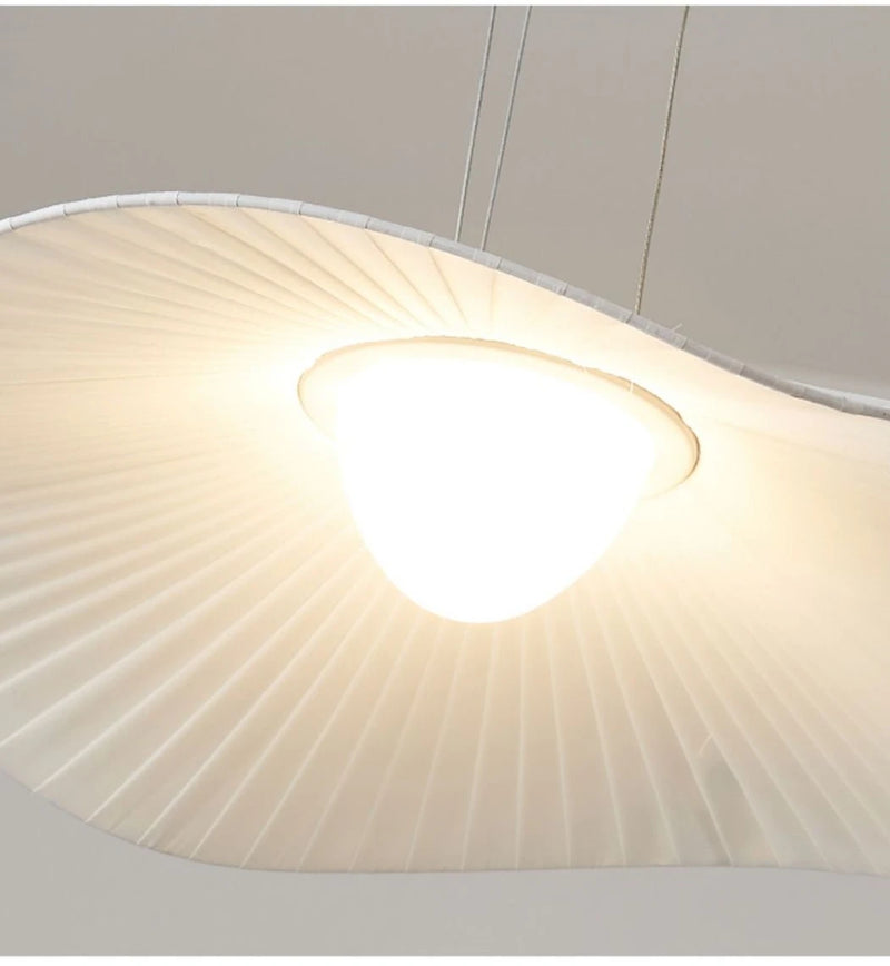 Moderne Stoffen LED Hanglamp – Dimbare Nordic Plafondlamp E27 Wit