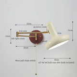 Nordic LED Wandlamp Ivory – Moderne Wandlamp met Trekschakelaar