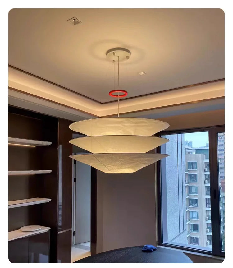 Scandinavische Papieren Hanglamp E27 5-Lichts Voor Woonkamer & Keuken
