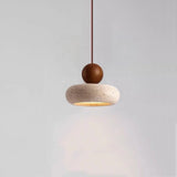 Travertin LED Hanglamp – Japanse Stijl Steen Pendant Light