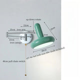Nordic LED Wandlamp Milky Green – Moderne Wand Sconce met Trekschakelaar