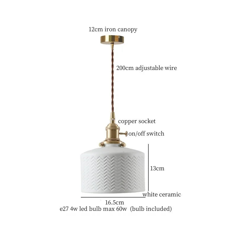 Hanglamp LED Keramiek Wit 4W Nordic Voor Keuken, Woonkamer & Café
