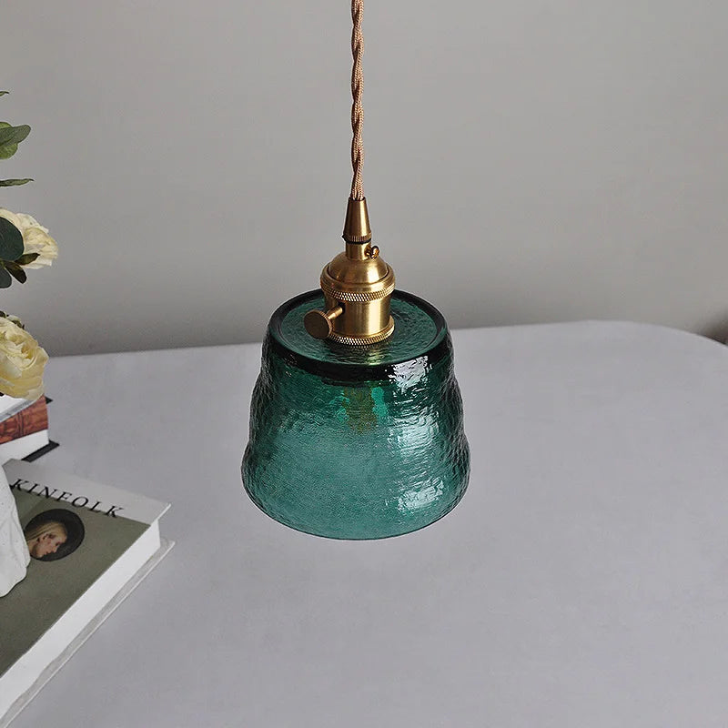 Nordic Japans Glazen Hanglamp Polished Copper Voor Slaapkamer & Eettafel