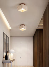 Wabi-Sabi Plafondlamp – Travertin Steen LED Ø12cm/Ø15cm