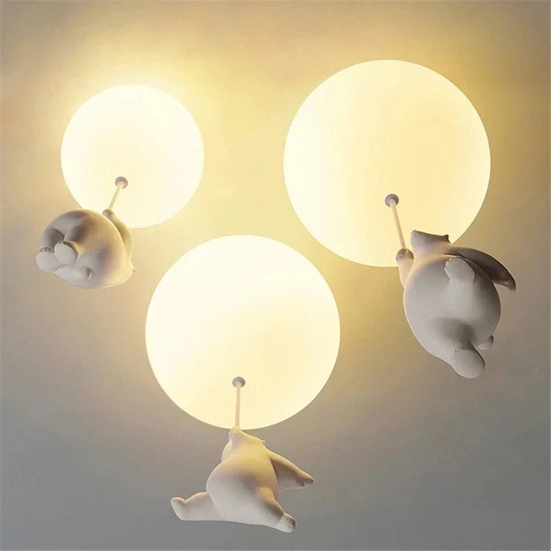 PolarGlow Designer IJsbeer Kroonluchter