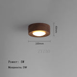 Houten Plafondlamp Walnoot/Essen – LED Spot Ø3-5m² Modern