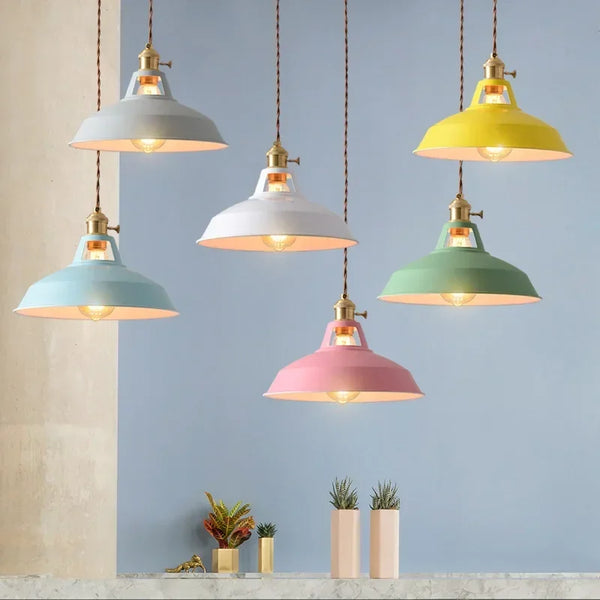 Retro Industrieel Hanglamp E27 Kleurig Voor Keuken, Restaurant & Woonkamer