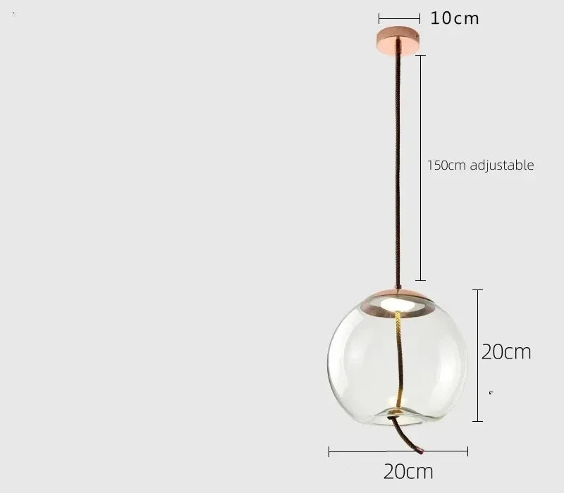 Moderne LED glazen hanglamp – kroonluchter voor woonkamer & keuken