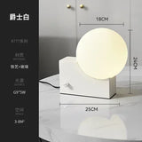 Deense Tafellamp LED Glas Bol RVS Basis Voor Slaapkamer