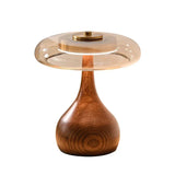 Retro Franse Tafellamp LED Glas & Hout Voor Slaapkamer & Studie