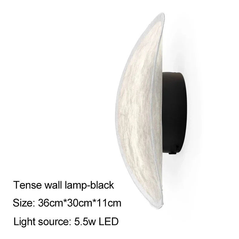 Nordic Wabi-Sabi Wandlamp – Zijde Crème Design Slaapkamerlamp