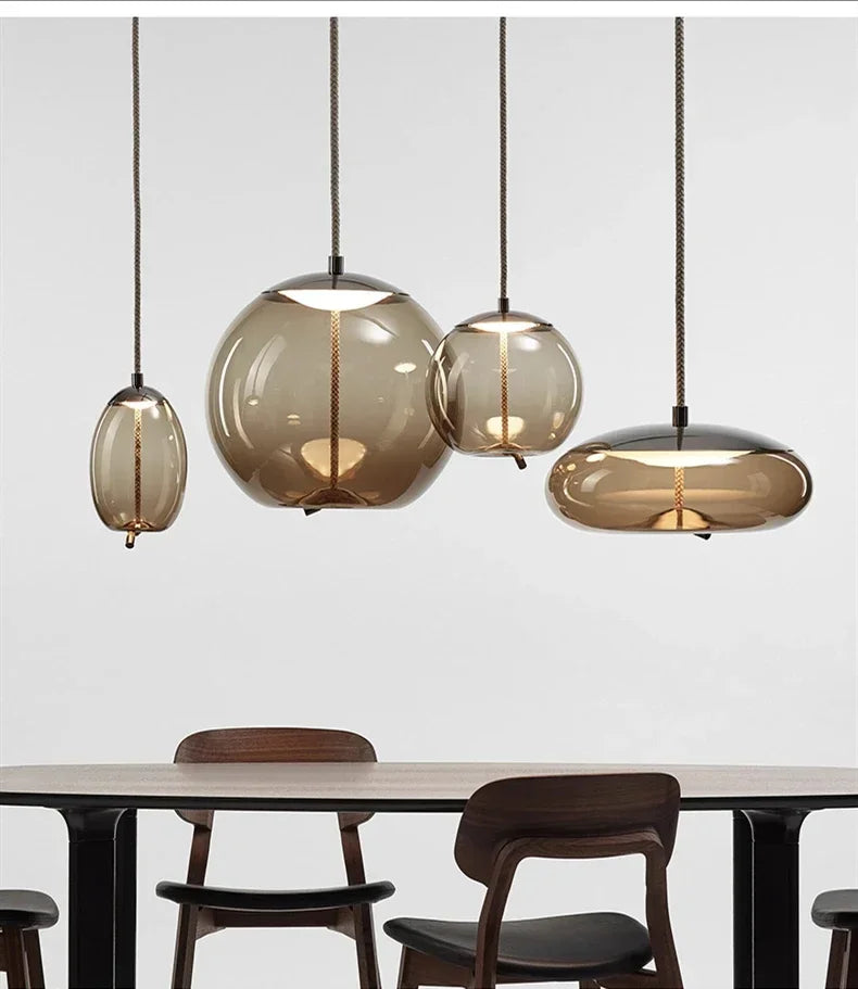 Moderne LED glazen hanglamp – kroonluchter voor woonkamer & keuken