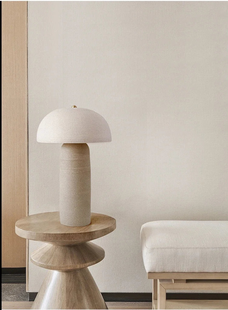 Wabi-Sabi Tafellamp – Japanse Keramiek Potvorm G9 LED Designlamp