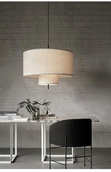 Wabi-Sabi stoffen LED hanglamp – Japanse stijl voor woonkamer & eetkamer
