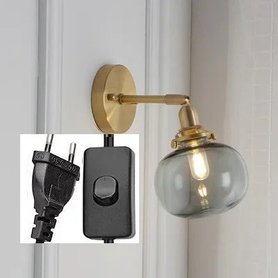 Pull Chain Wandlamp E14 LED Goud Nordic Modern Voor Slaapkamer & Bad