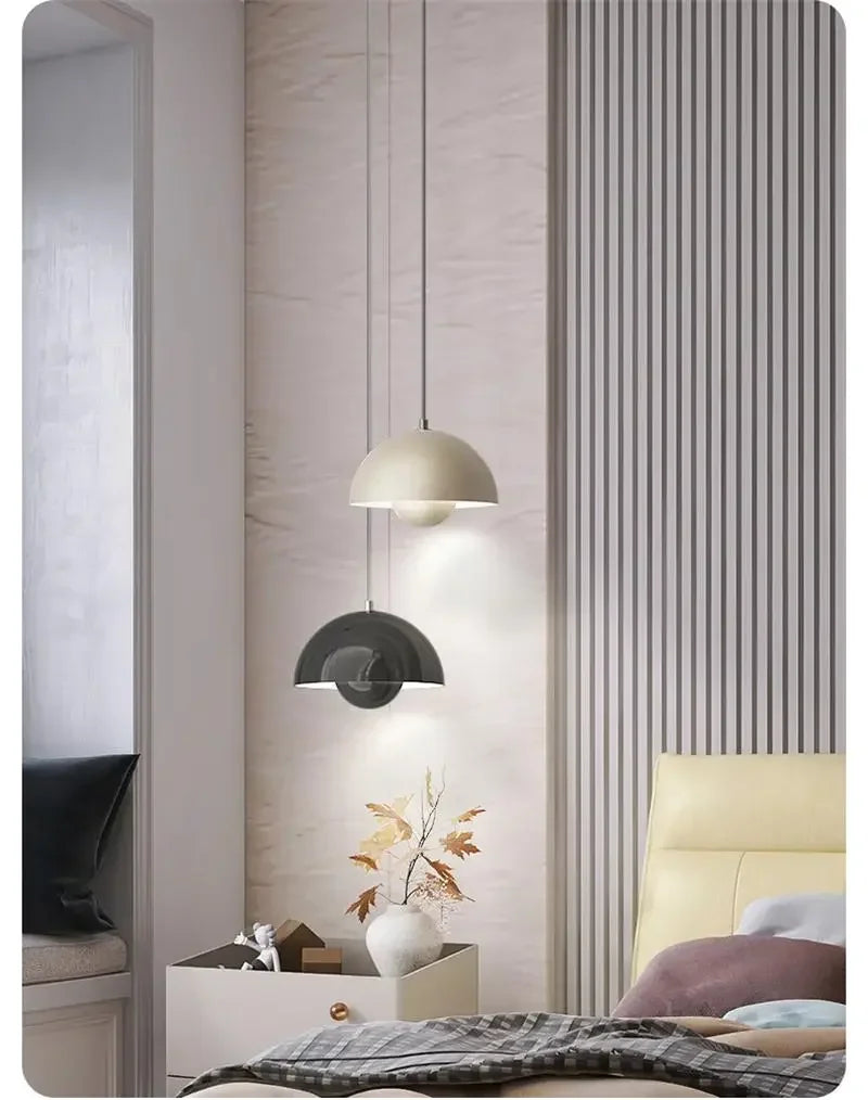 Moderne Nordic Bloemknop Hanglamp – Metaal, LED, E27, Meerdere Kleuren