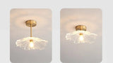Moderne Plafondlamp Glas Bloem Goud E27 Voor Slaapkamer, Keuken & Hal