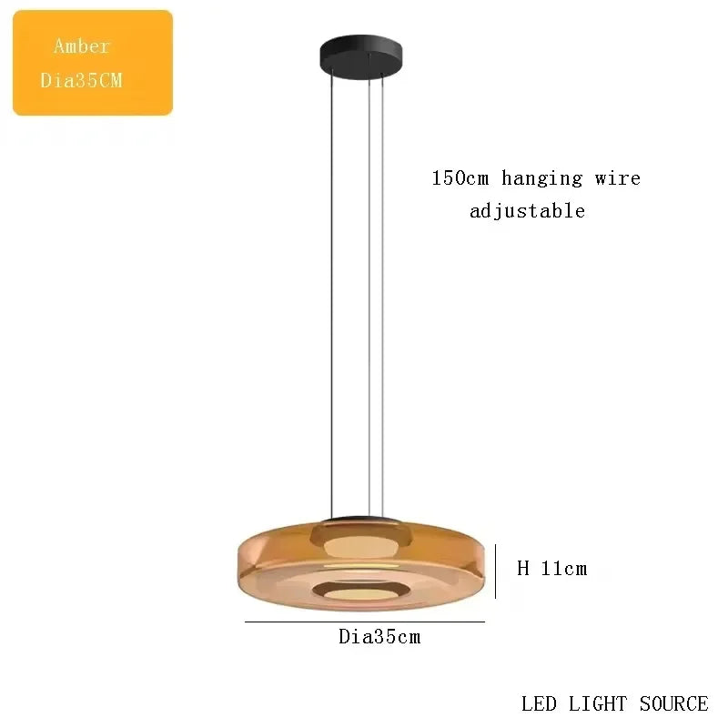 Luxe LED glazen hanglamp – verstelbare moderne kroonluchter