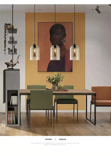 Retro E27 Hanglamp – Glazen Plafondlamp voor Keuken, Slaapkamer & Hal