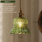 Groene Glazen Hanglamp – Vintage Moderne Plafondlamp E27