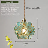 Groene Glazen Hanglamp – Vintage Moderne Plafondlamp E27