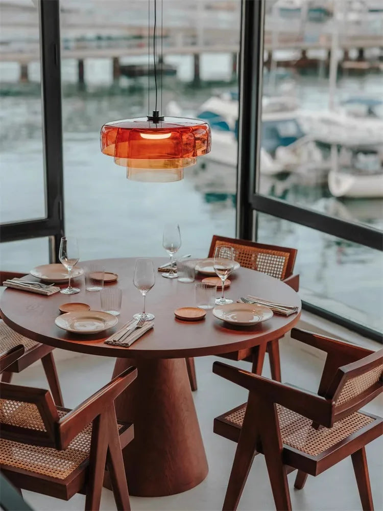 Nordic LED Hanglamp van Glas – Kleurrijke Moderne Plafondlamp