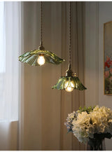 Vintage Bloem Hanglamp Glas E27 Voor Woonkamer, Slaapkamer & Bedside