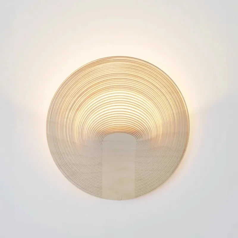 Japanse Wabi-Sabi Wandlamp – Houten Designer Slaapkamerlamp