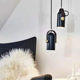 Minimalistische Nordic LED Hanglamp Zwart – E27, Metaal & Hout, D10xH22cm