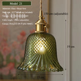 Groene Glazen Hanglamp – Vintage Moderne Plafondlamp E27