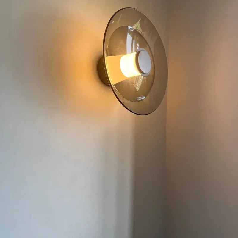 Nordic AuraGlass – Moderne Glazen LED Wandlamp