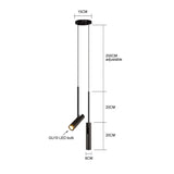 Moderne LED Hanglamp Aluminium Zwart Goud 2-Lichts Voor Woonkamer