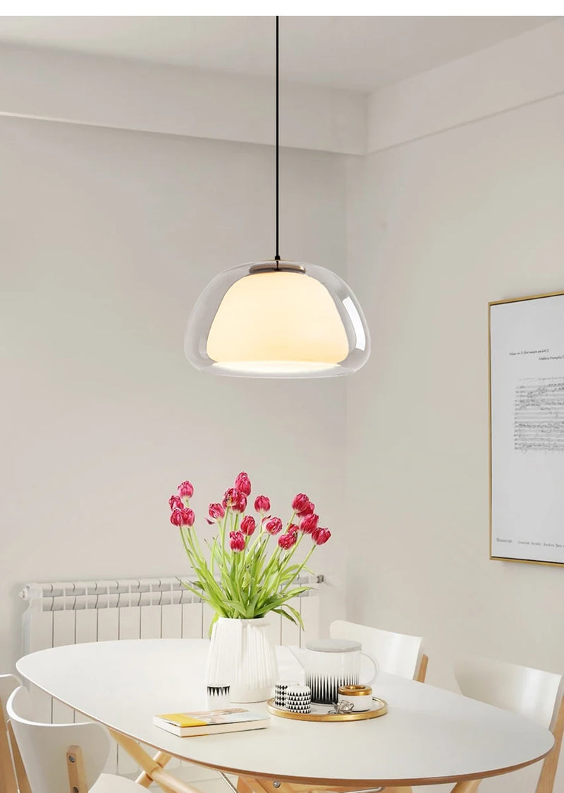 Hanglamp Glas Ø25/40cm Nordic Modern Voor Woon- & Eetkamer
