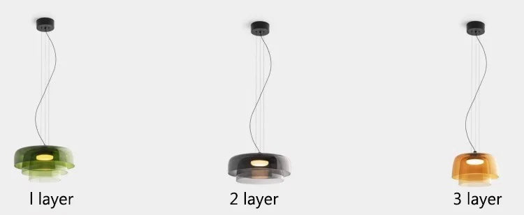 Nordic LED Hanglamp van Glas – Kleurrijke Moderne Plafondlamp